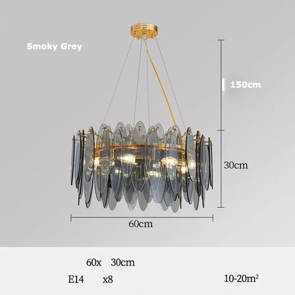 lustre led art déco en fer et verre design élégant pour éclairage moderne - vue 19 sur 25