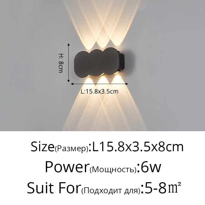 applique murale led moderne imperméable pour extérieur minimaliste - vue 18 sur 18