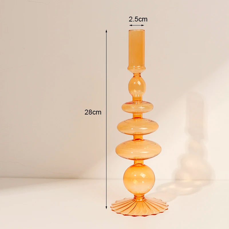 bougeoirs en verre romantiques pour mariage et décoration intérieure - vue 12 sur 13