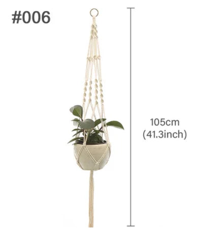 suspension en macramé pour pots de fleurs décoratifs - vue 16 sur 20