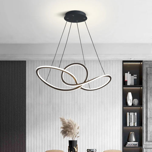 lustre led en aluminium style nordique post-moderne créatif - vue 2 sur 7