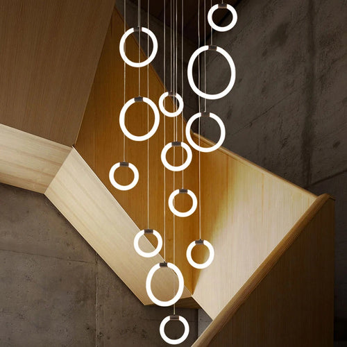 lustre moderne en anneau pour décoration intérieure élégante - vue 5 sur 14