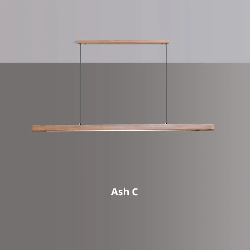 suspension en bois avec lumière led pour table à manger - vue 9 sur 10