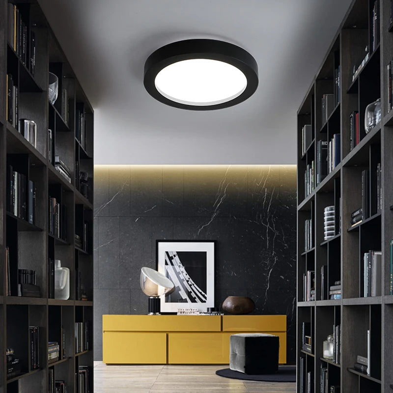 plafonnier led moderne à intensité variable en fer pour intérieur - vue 4 sur 6