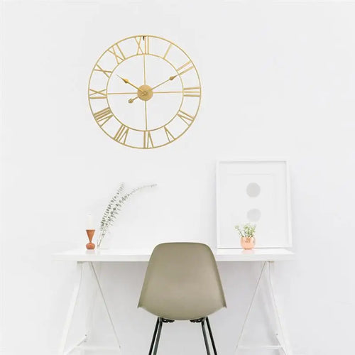horloge murale silencieuse en fer décoration simple pour la maison - vue 2 sur 9