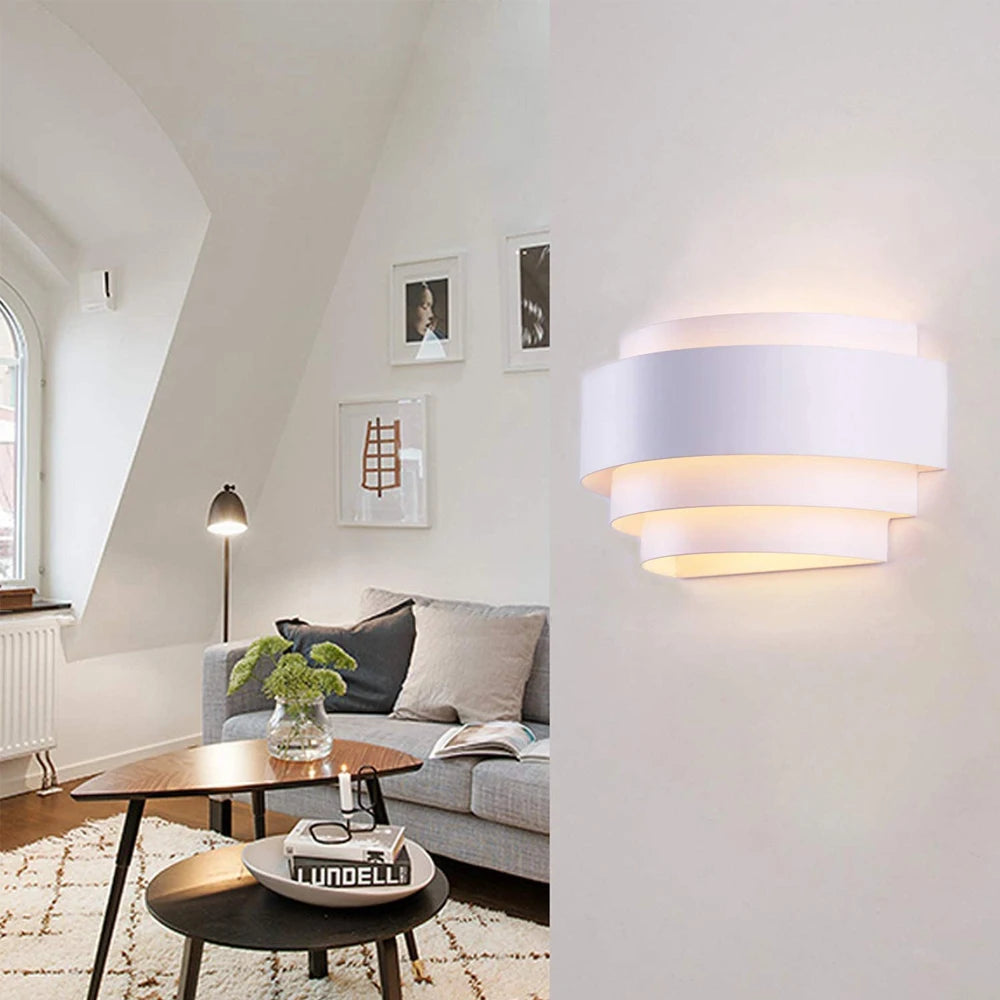 Style nordique éclairage intérieur E27 applique murale LED lumières moderne haut vers le bas lampe de chevet luminaire applique couloir intérieur salon chambre - vue 4 sur 5