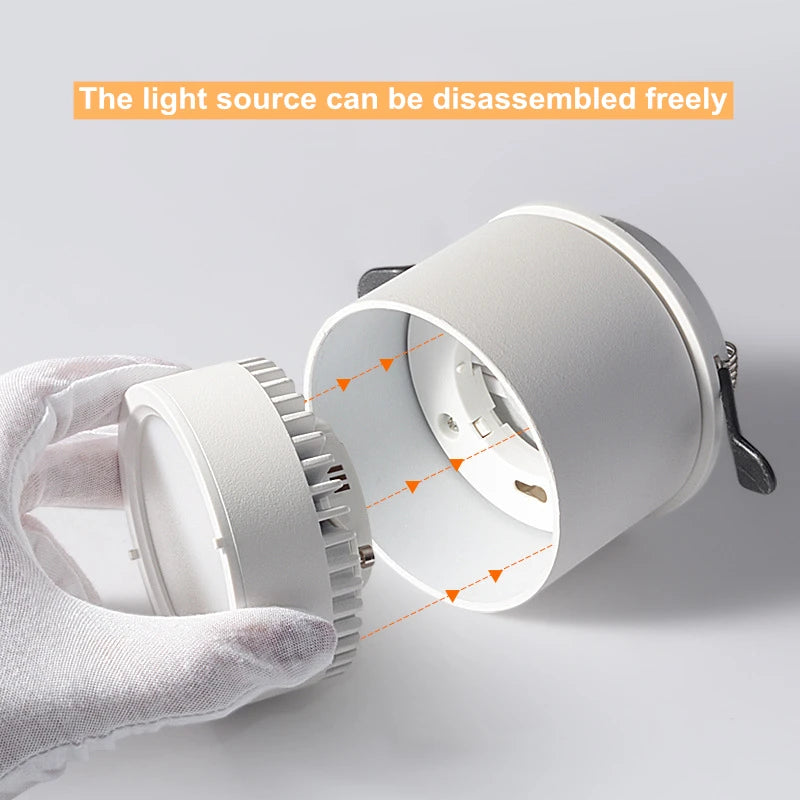spot rotatif pliable intégré à intensité variable led rétro-éclairage éclairage intérieur - vue 6 sur 10