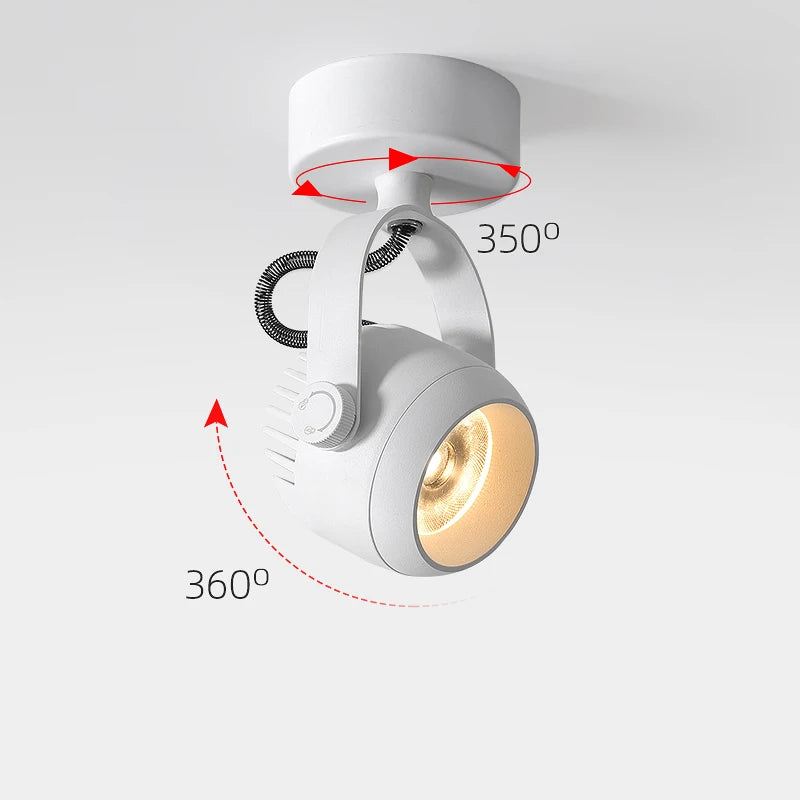 projecteur led rond carré surface montée angle réglable - vue 5 sur 20