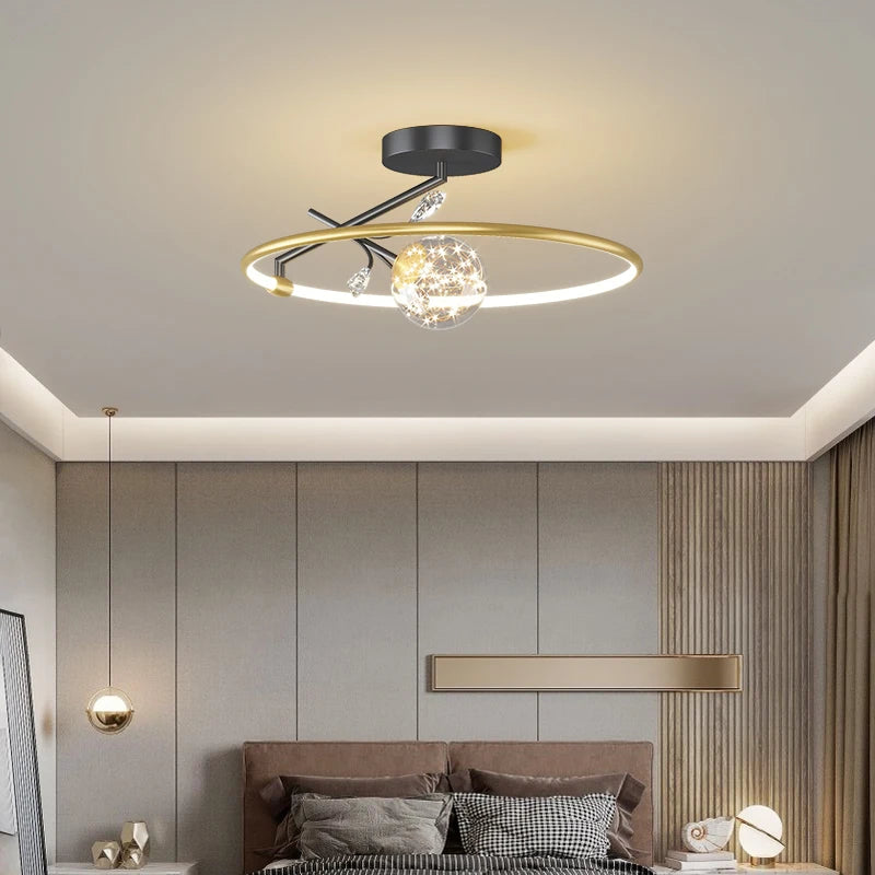 plafonnier en verre cristal design moderne pour intérieur élégant - vue 4 sur 8