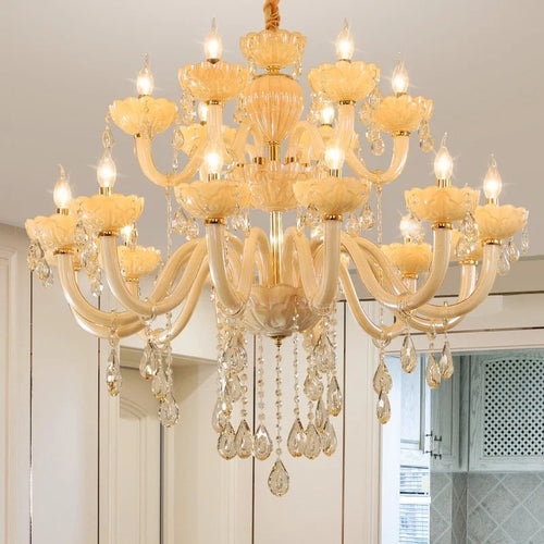 lustre en cristal européen créatif pour ambiance luxueuse - vue 4 sur 5