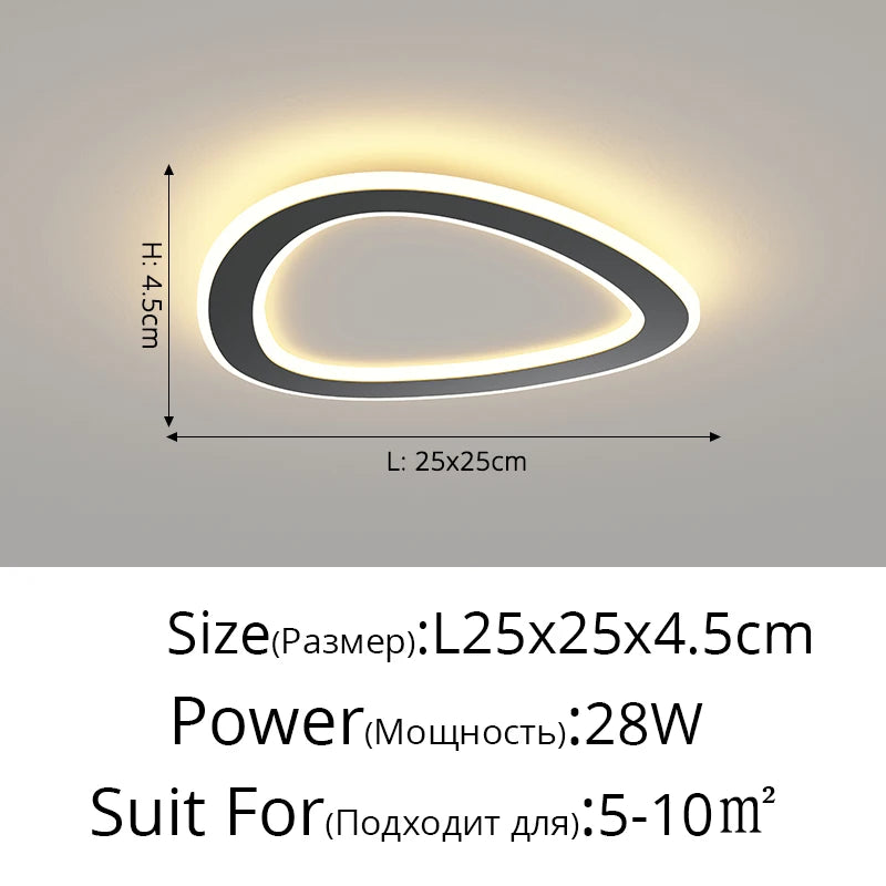 plafonnier led minimaliste nordique pour éclairage intérieur