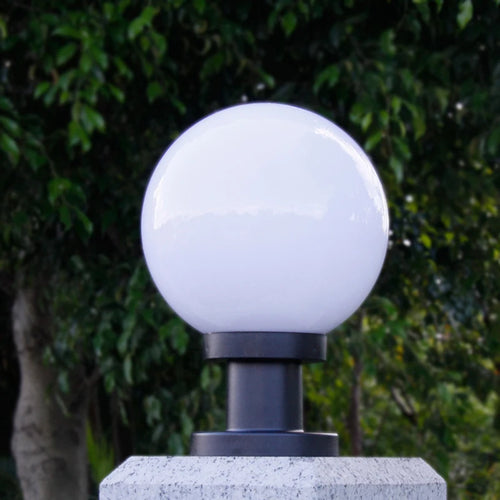 lampe pilier extérieure boule décorative pour éclairage jardin - vue 7 sur 9