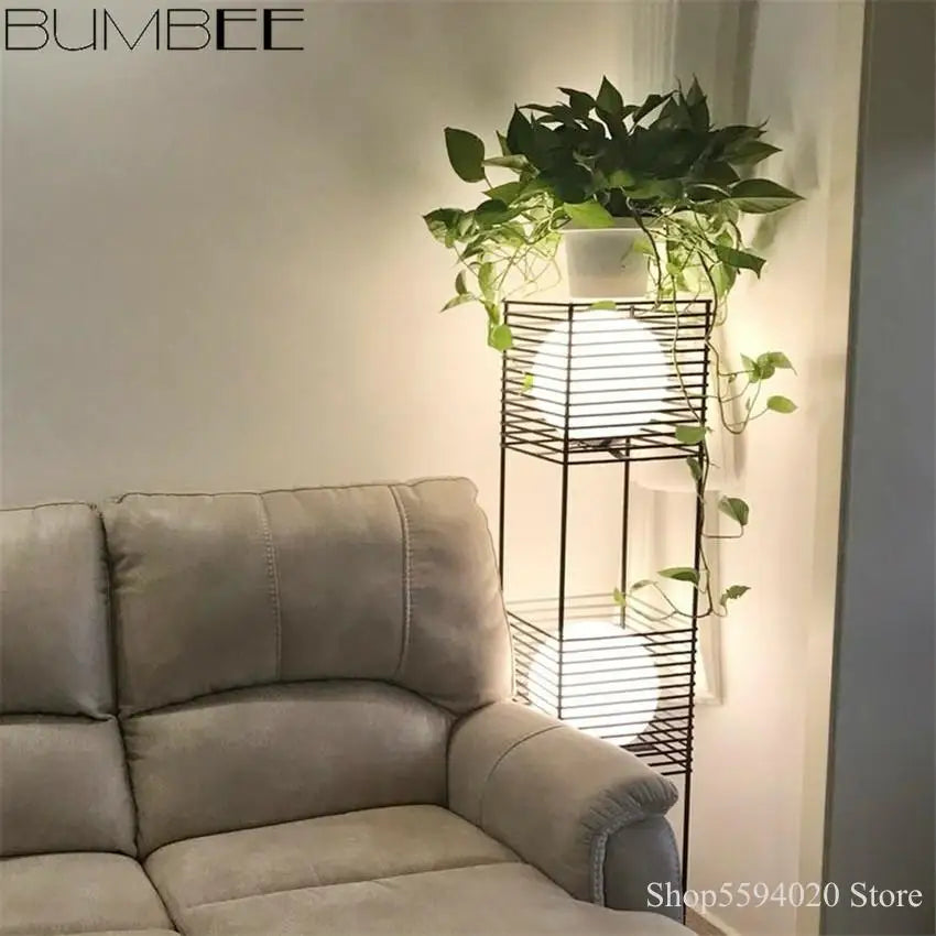 lampadaire led sur pied style chinois décoratif pour la maison - vue 5 sur 10