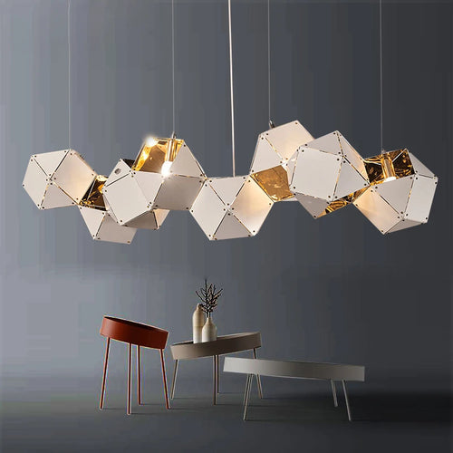 suspension design en fer et pierre pour intérieur moderne - vue 4 sur 5