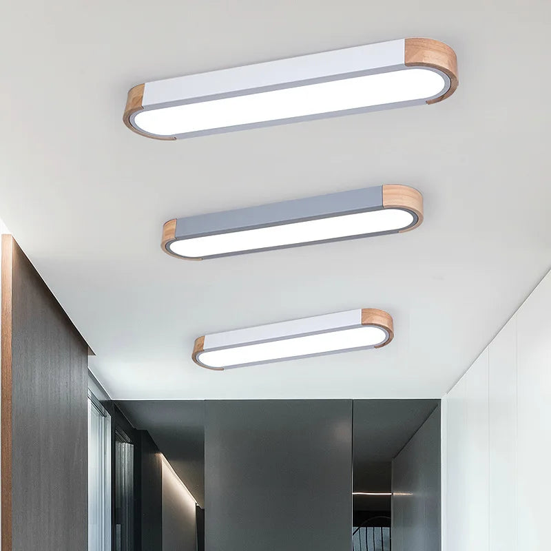 lumière led en bois style industriel pour extérieur nordique - vue 5 sur 15