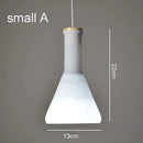 (mai80j) Suspension avec abat-jour en verre blanc style bouteille Nader