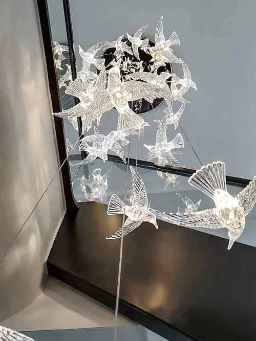 lustre minimaliste en acrylique pour éclairage intérieur moderne - vue 3 sur 14