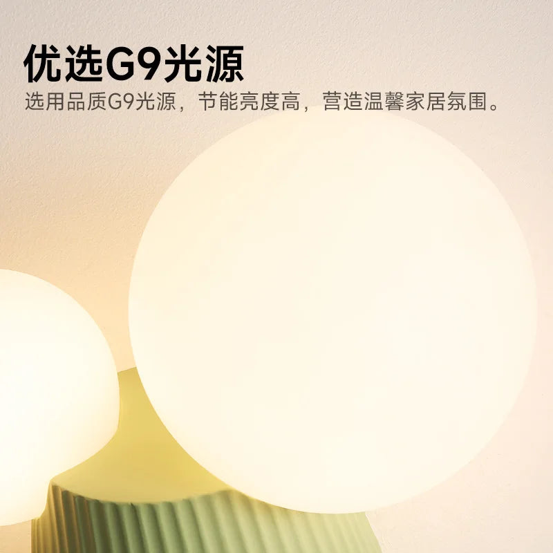 applique murale led cactus en résine verre pour étude - vue 6 sur 11