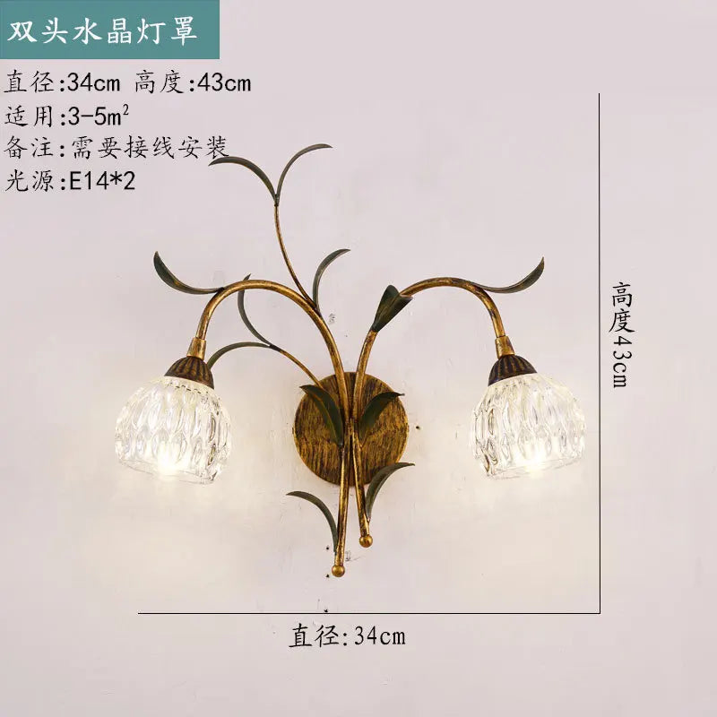 applique murale à led rétro avec fleurs pour décoration élégante - vue 10 sur 12