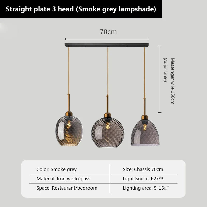 suspension led moderne design boule de verre pour restaurant bar - vue 19 sur 23