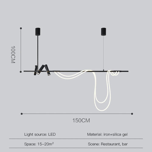 suspension led moderne pour intérieur long et simple - vue 9 sur 8