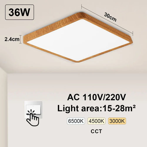 Tuya Smart LED plafonnier App commande vocale Alexa Google télécommande plafonniers carrés salon chambre éclairage - vue 10 sur 22