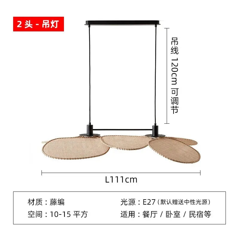 applique murale wabi sabi en rotin tissé pour décoration japonaise - vue 11 sur 15