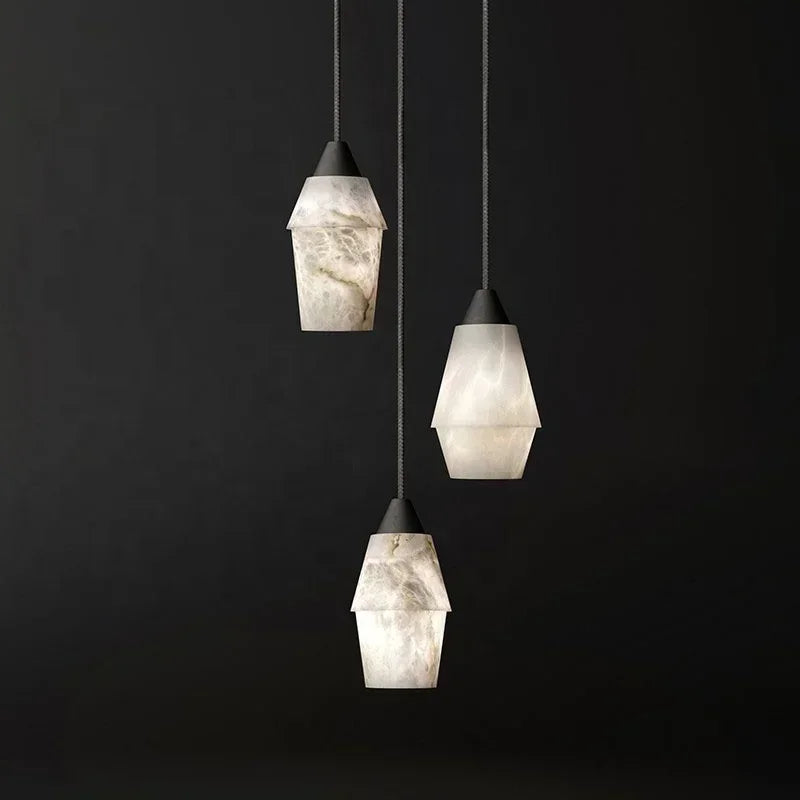 suspension moderne en marbre naturel pour décoration intérieure luxe - vue 3 sur 9