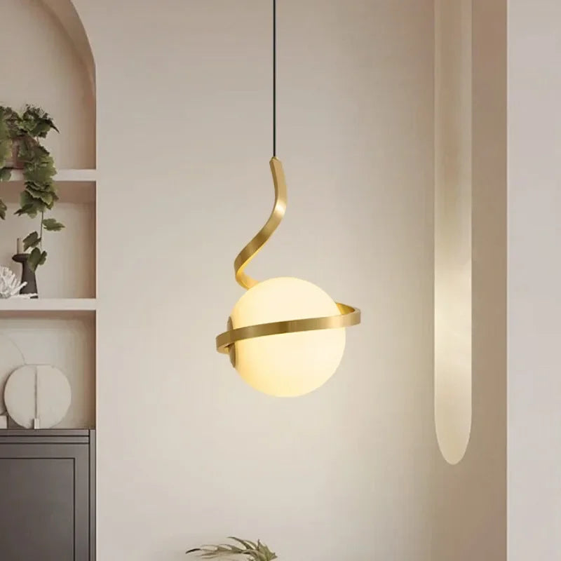 lustre en laiton design moderne pour décoration intérieure élégante - vue 3 sur 8