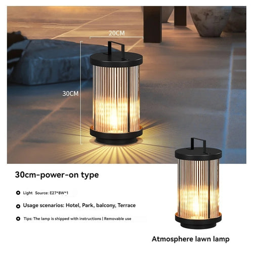 lampadaire solaire extérieur étanche en verre pour jardin - vue 15 sur 15