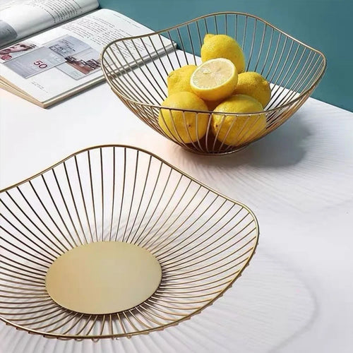 corbeille à fruits en métal pour rangement et décorations variées - vue 4 sur 13