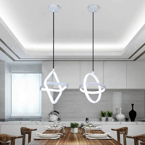 suspension moderne à led design simple et élégant - vue 3 sur 10