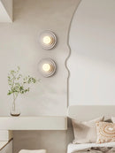 applique murale led rétro en résine luminaire mural rond japonais