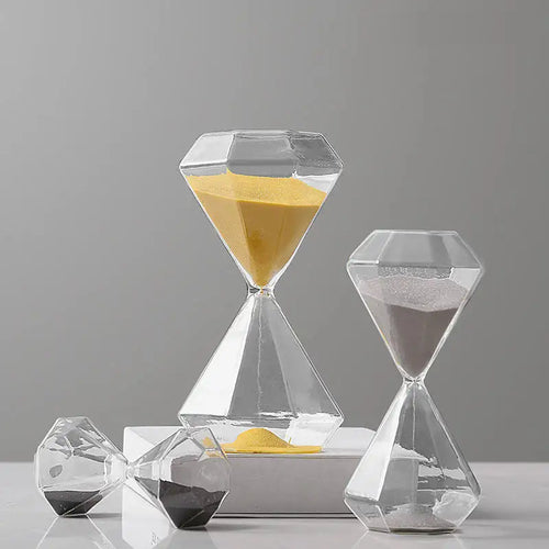 sablier en diamant 5 minutes idéal pour enfants décoration originale - vue 2 sur 16
