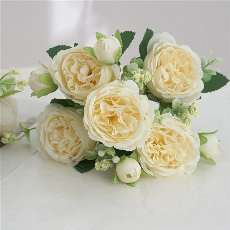 bouquet de pivoines artificielles pour décoration florale intérieure - vue 11 sur 17