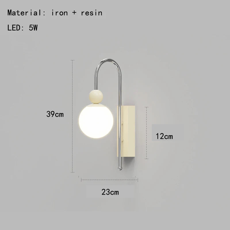 applique murale led en métal avec gradation variable - vue 8 sur 8