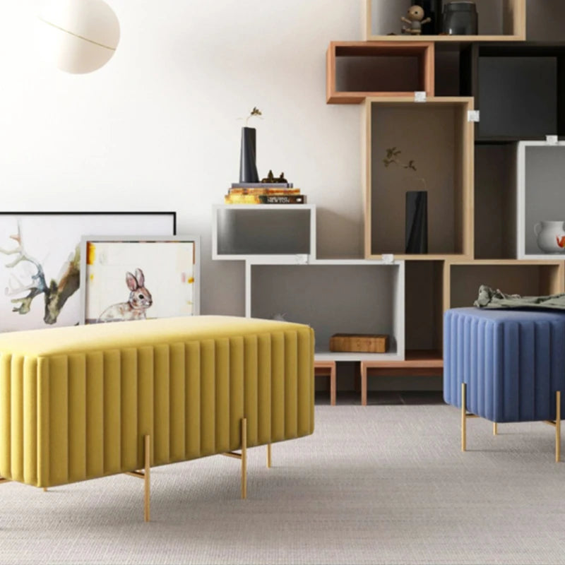 banc en velours nordique créatif multifonction pour le salon et la chambre - vue 4 sur 16