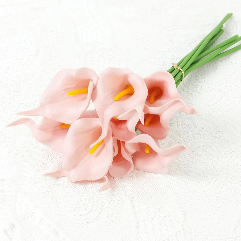 lot de fleurs artificielles lys calla pour mariage et décoration florale - vue 8 sur 23