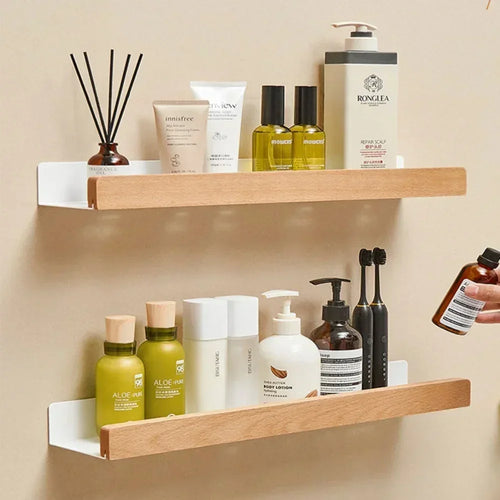 étagère en bois support d'angle sans perçage pour rangement - vue 2 sur 14
