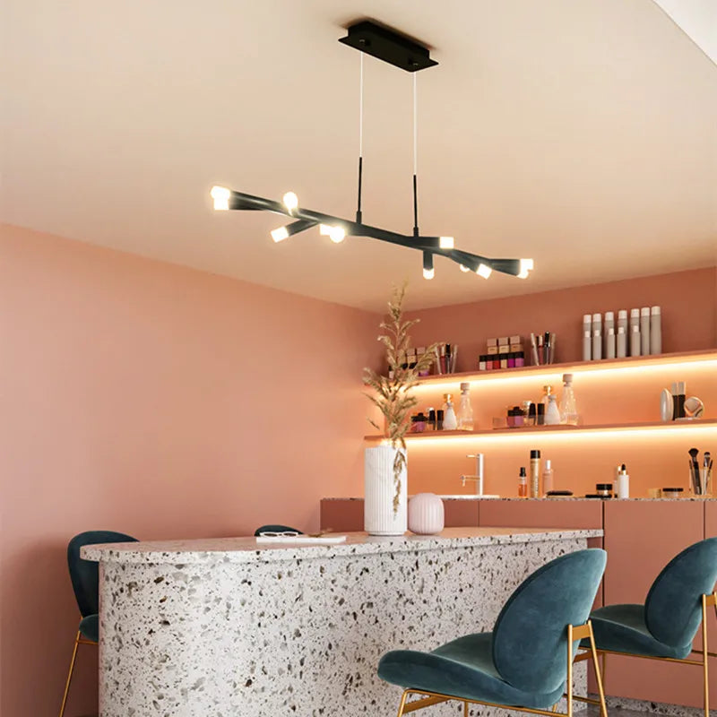 lustre moderne à LED pour décoration intérieure nordique - vue 6 sur 9