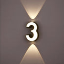 applique murale LED numéro de chiffre intérieur et extérieur IP65 étanche moderne minimalisme Style aluminium porche lumières de jardin