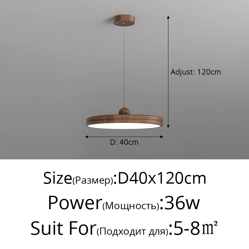 lustre médiéval lampe bar style japonais en rondins suspendue - vue 11 sur 11