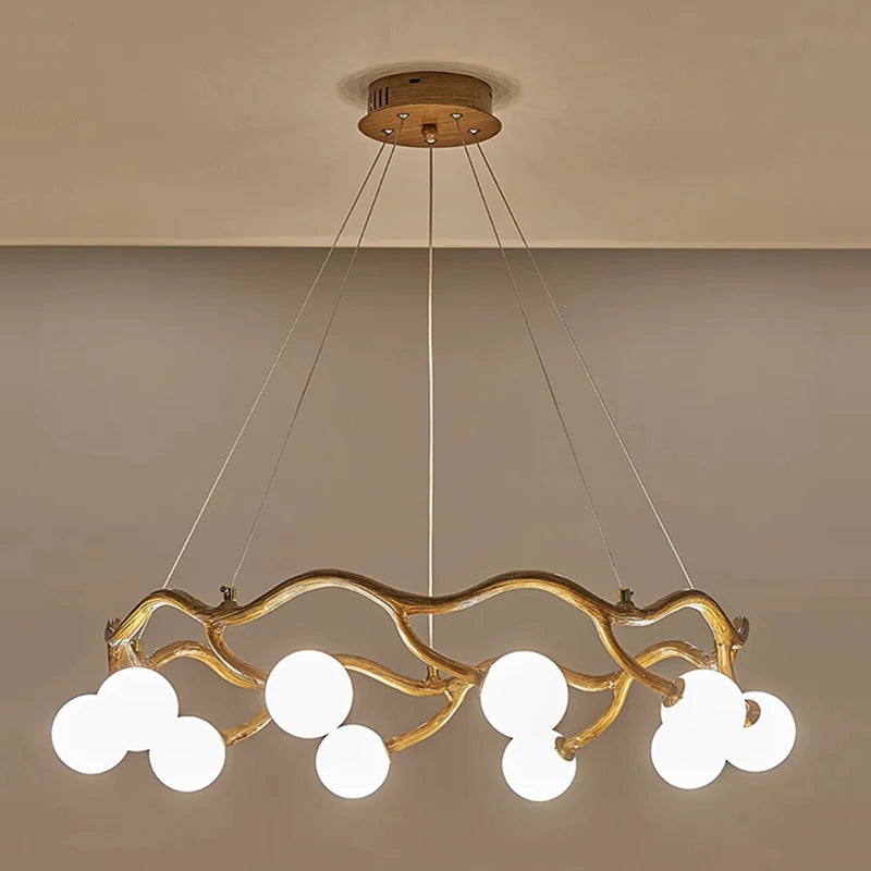Lustre design led branches d'arbre dois design moderne décoratif d'intérieur - vue 4 sur 13