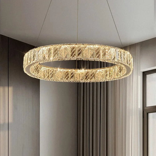 lustre moderne en cristal pour un éclairage élégant - vue 4 sur 12