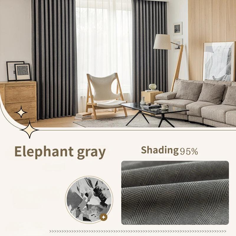 Rideau occultant uni style moderne pour salon chambre - vue 9 sur 23