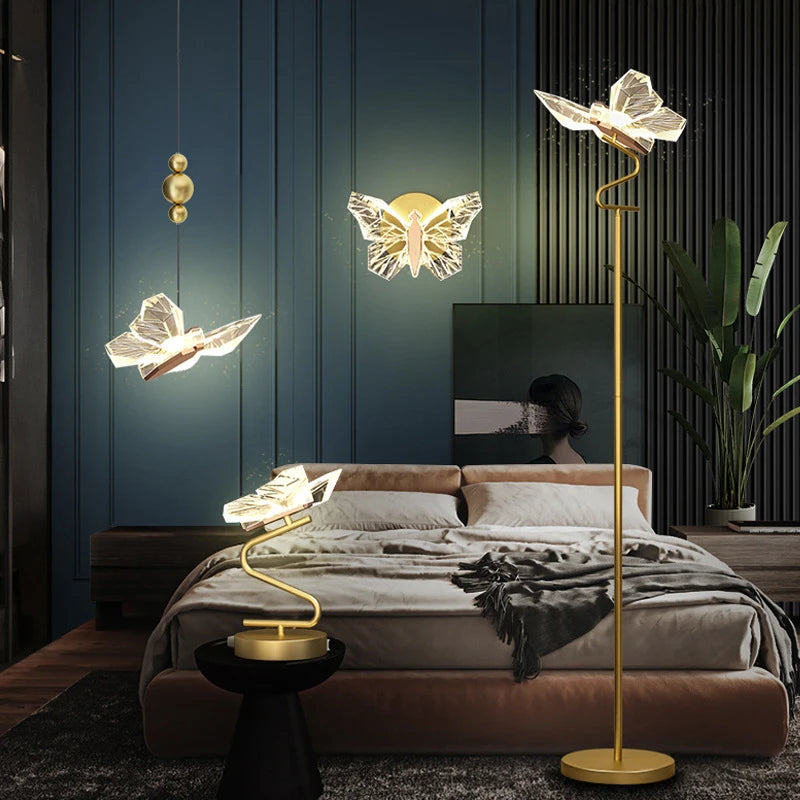 applique murale led papillon pour décoration intérieure moderne - vue 4 sur 8