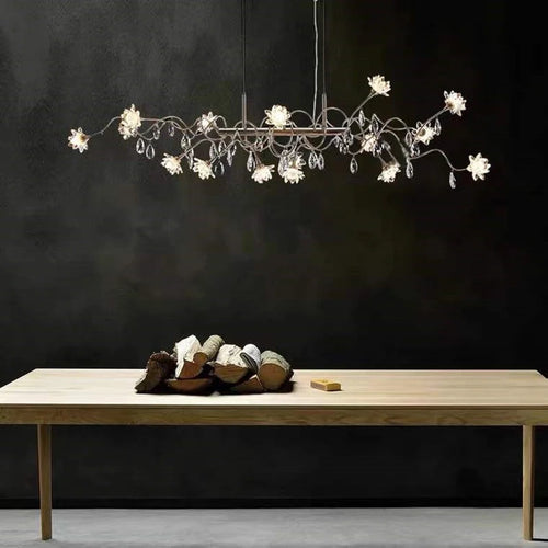 lustre led postmoderne en cristal nordique luxe g4 intérieur - vue 4 sur 5
