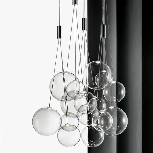 2024Modern glass LED droplight Nordic style kitchen bedroom living room dining table display room lighting lamps and lanterns - vue 2 sur 12