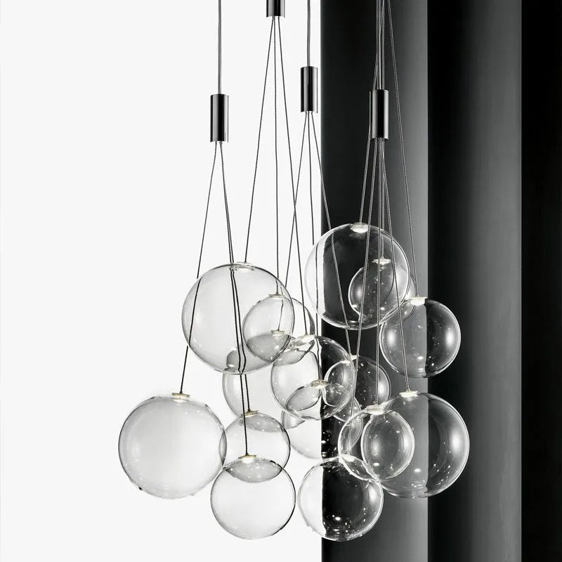2024Modern glass LED droplight Nordic style kitchen bedroom living room dining table display room lighting lamps and lanterns - vue 1 sur 12