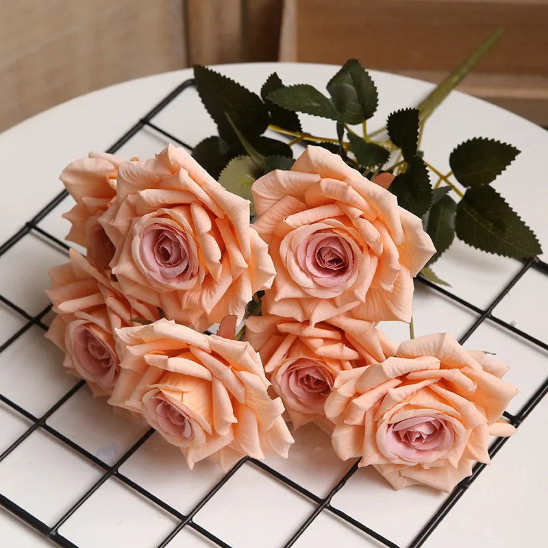 bouquet de roses artificielles pour décoration intérieure et extérieure - vue 3 sur 14